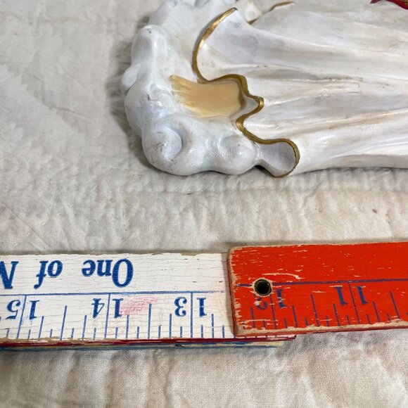 Large Hand-Painted Jesus Christ Wall Hanging Statue With Open Arms Design - Picture 11 of 12